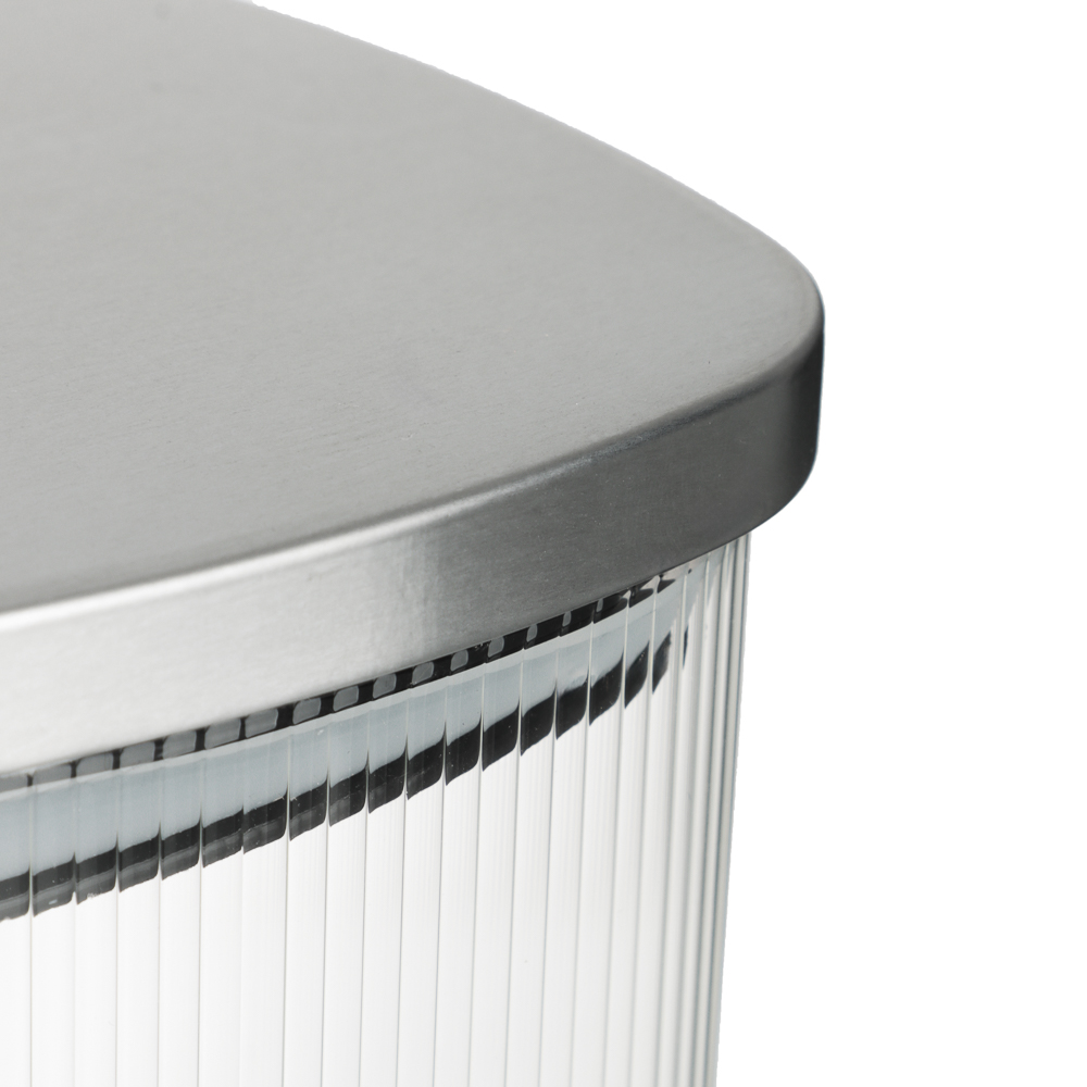 VETTA Рельеф Банка для хранения с металлической крышкой 600мл, 10х10см, стекло, арт.№ 828-324