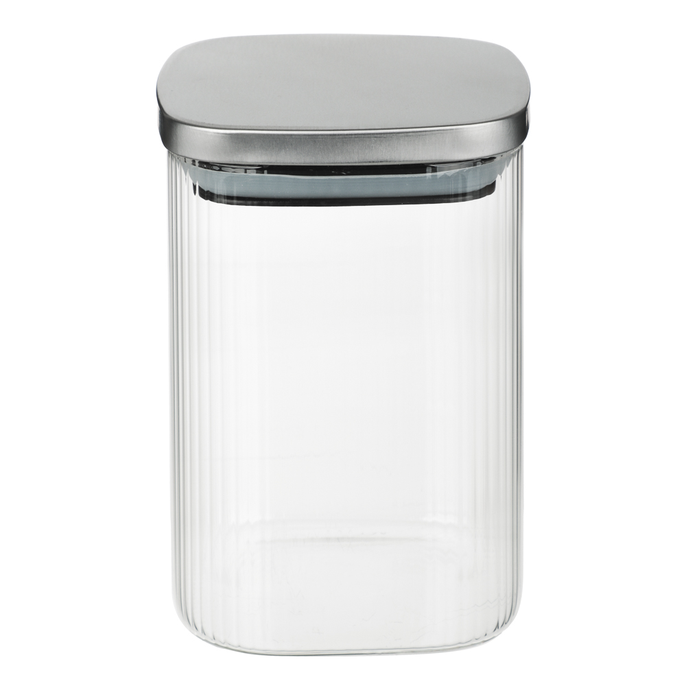 VETTA Рельеф Банка для хранения с металлической крышкой 1000мл, 14х10см, стекло, арт.№ 828-325
