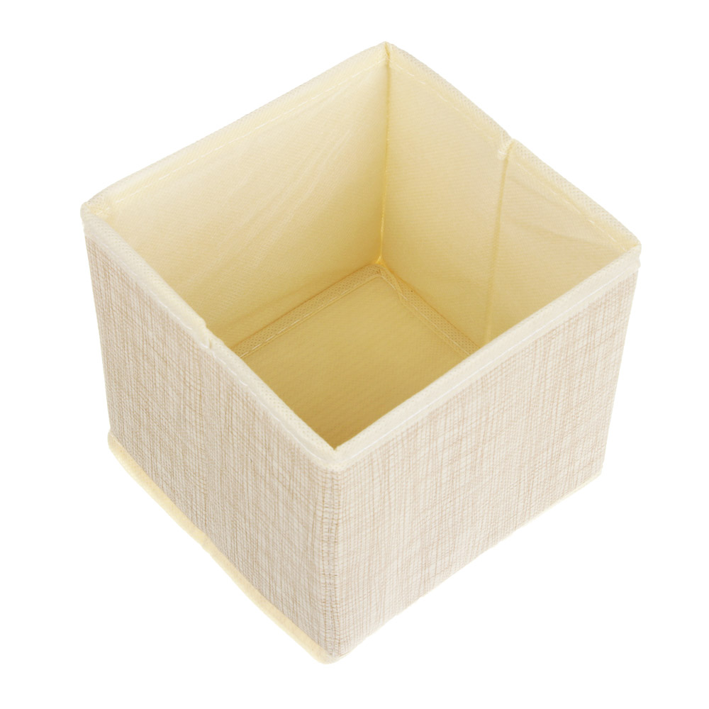 Кофр для хранения тм VETTA Лайн, 14x14x13см, полипропилен, цвет бежевый, арт.№ 457-906