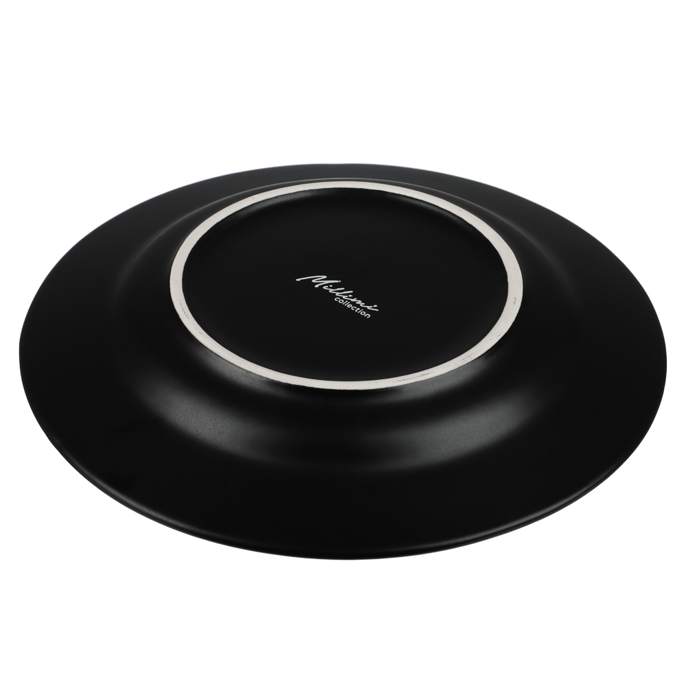 MILLIMI Монблан тарелка закусочная 20,8x2,5см, керамика, черный, арт.№ 824-220