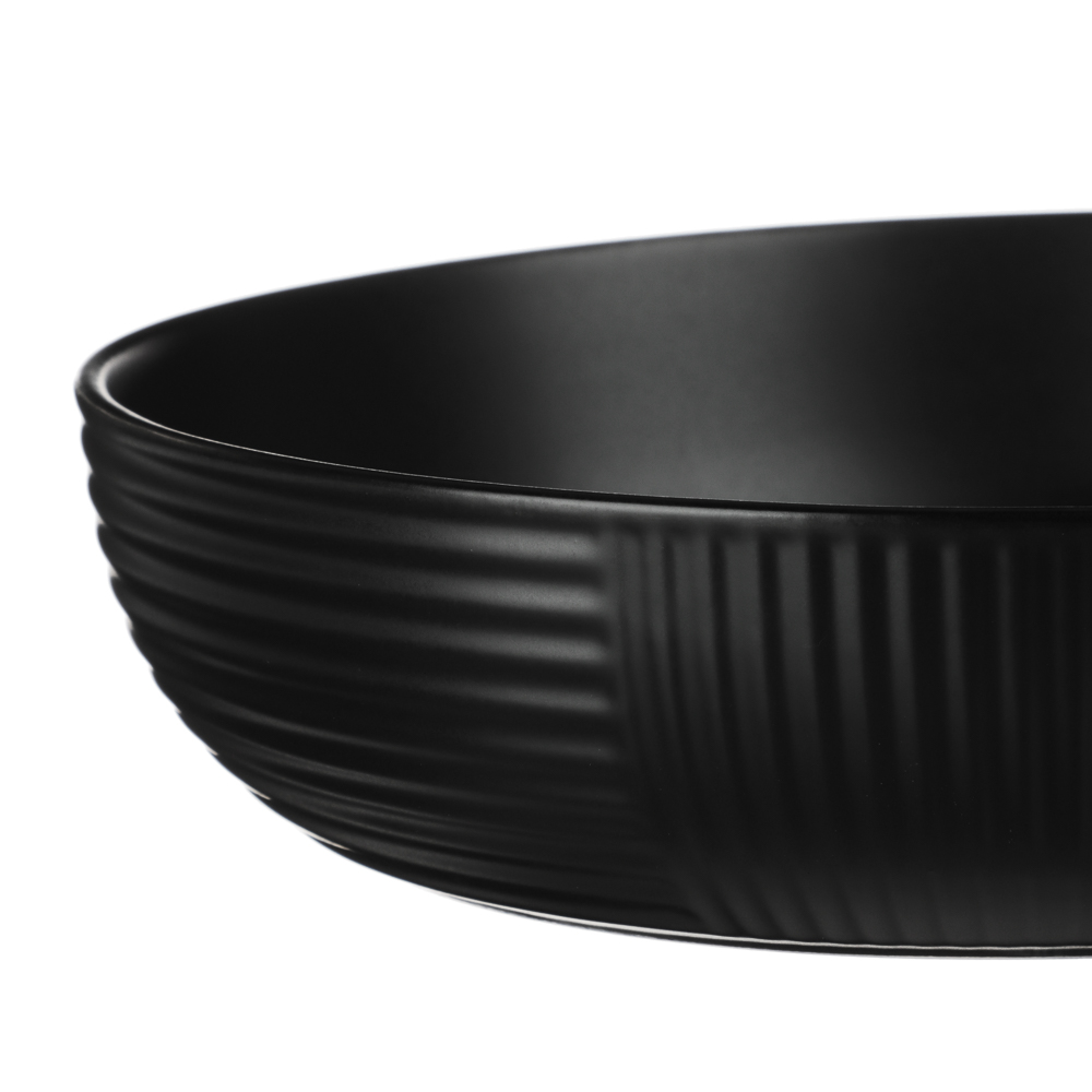 MILLIMI Монблан тарелка для супа 20x5см, 800мл, керамика, черный, арт.№ 824-221