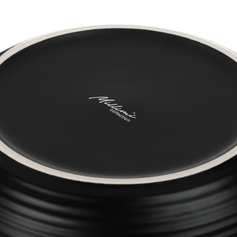 MILLIMI Монблан тарелка для супа 20x5см, 800мл, керамика, черный, арт.№ 824-221