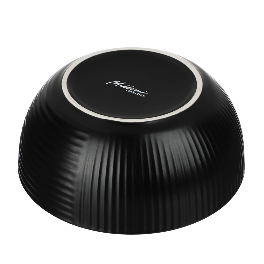 MILLIMI Монблан салатник 15,5x6,6см, 650мл, керамика, черный, арт.№ 824-222