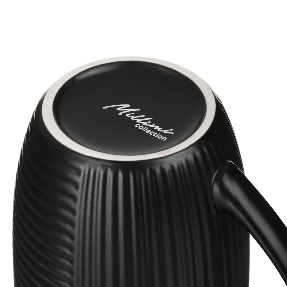 MILLIMI Монблан кружка 400мл, керамика, черный, арт.№ 824-223