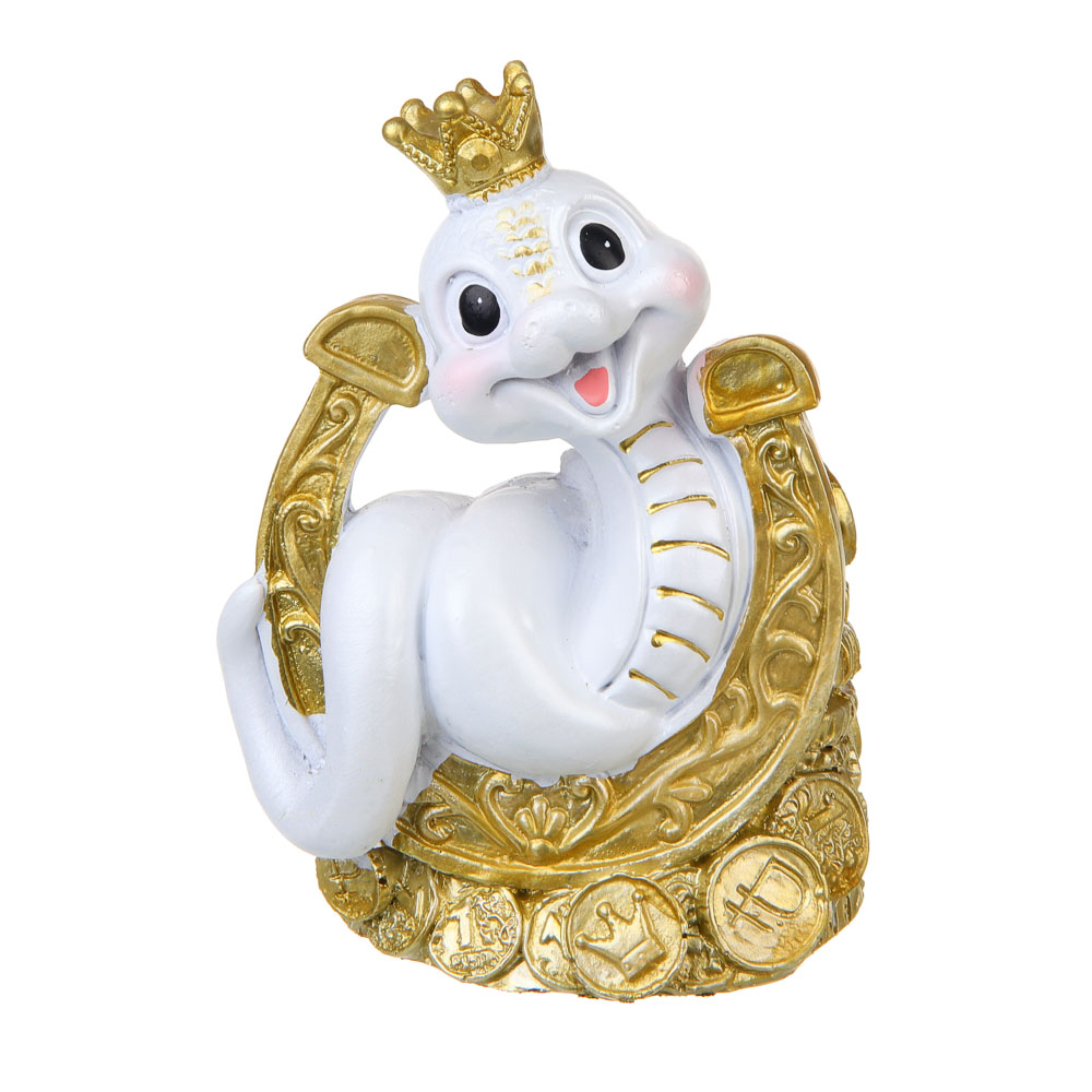 СНОУ БУМ Сувенир Символ Года, копилка, полистоун, 8х6х11 см, белый, 2 дизайна, арт.№ 398-822