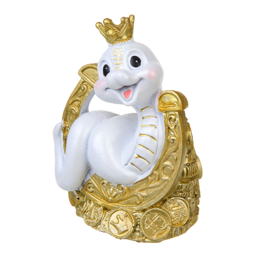 СНОУ БУМ Сувенир Символ Года, копилка, полистоун, 8х6х11 см, белый, 2 дизайна, арт.№ 398-822