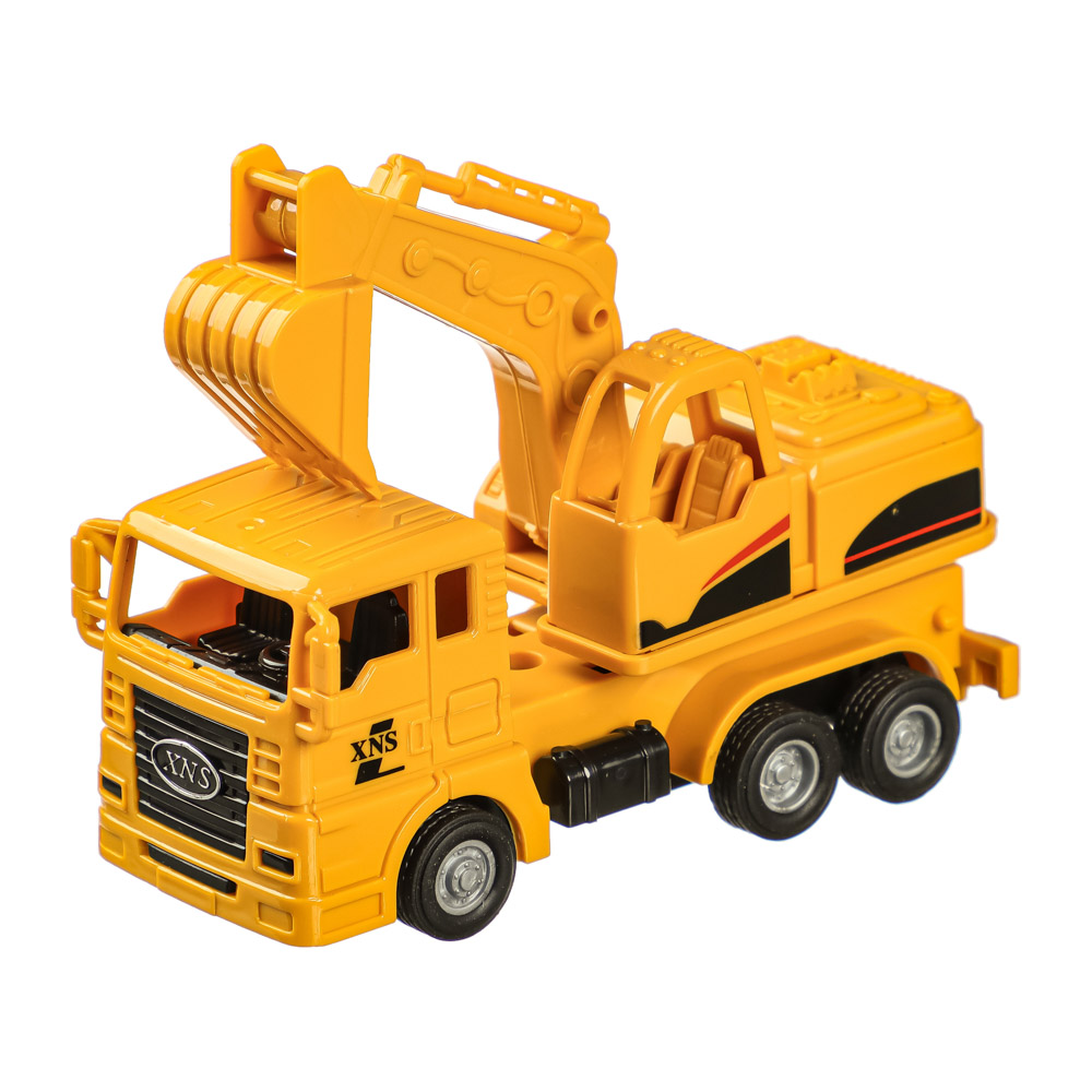 ИГРОЛЕНД Машина в виде спецтехники, инерция, трещотка, ABS, 11,2х4,3х5,3см, 4 диз., арт.№ 292-202