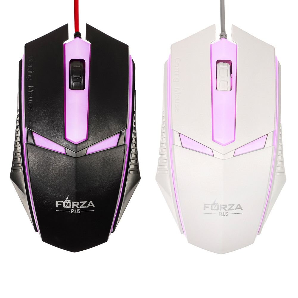 Компьютерная мышь проводная FORZA, 1200DPI, длина провода 130см, игровая, 4 цвета, арт.№ 405-023