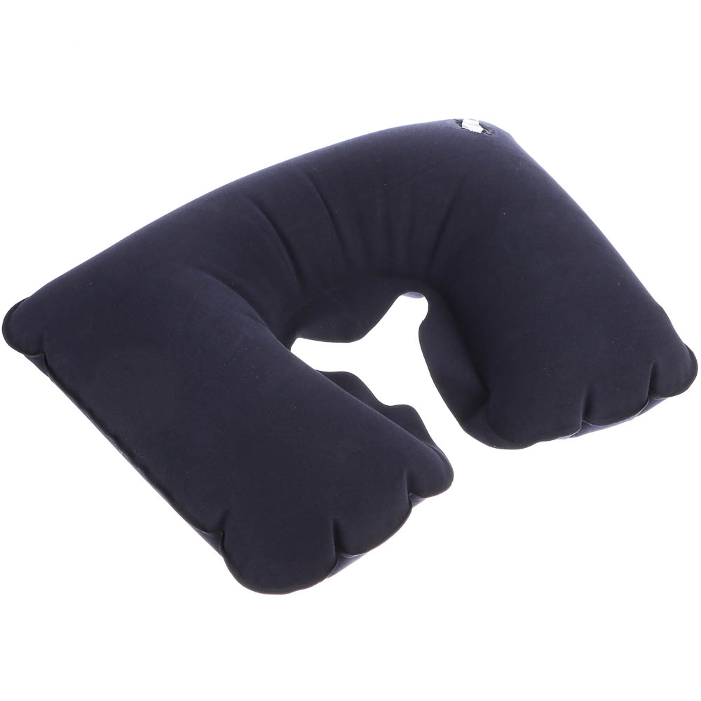Подушка дорожная надувная тм BY SPORT, 38x25см, ПВХ, черная, арт.№ 096-001