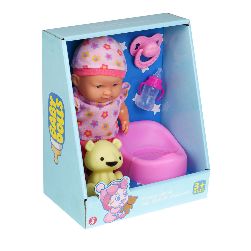 Пупс 20 см с акс., PVC, PP, ABS, тм ИГРОЛЕНД, арт.№ 267-968