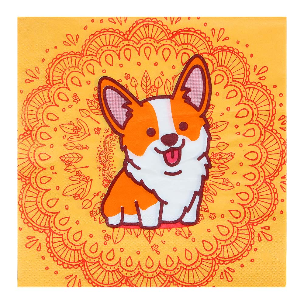 Салфетки бумажные 12шт, 33х33см, праздничные, Арт 10-06, арт.№ 530-306