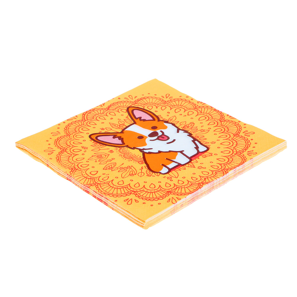 Салфетки бумажные 12шт, 33х33см, праздничные, Арт 10-06, арт.№ 530-306