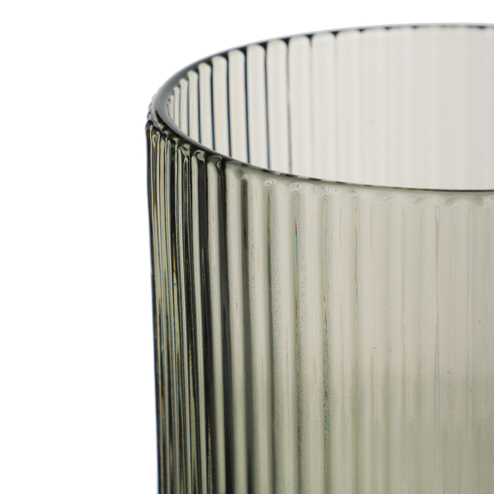 MILLIMI Бокал для вина Грея, 350мл, стекло, серый, рифленый, арт.№ 878-629