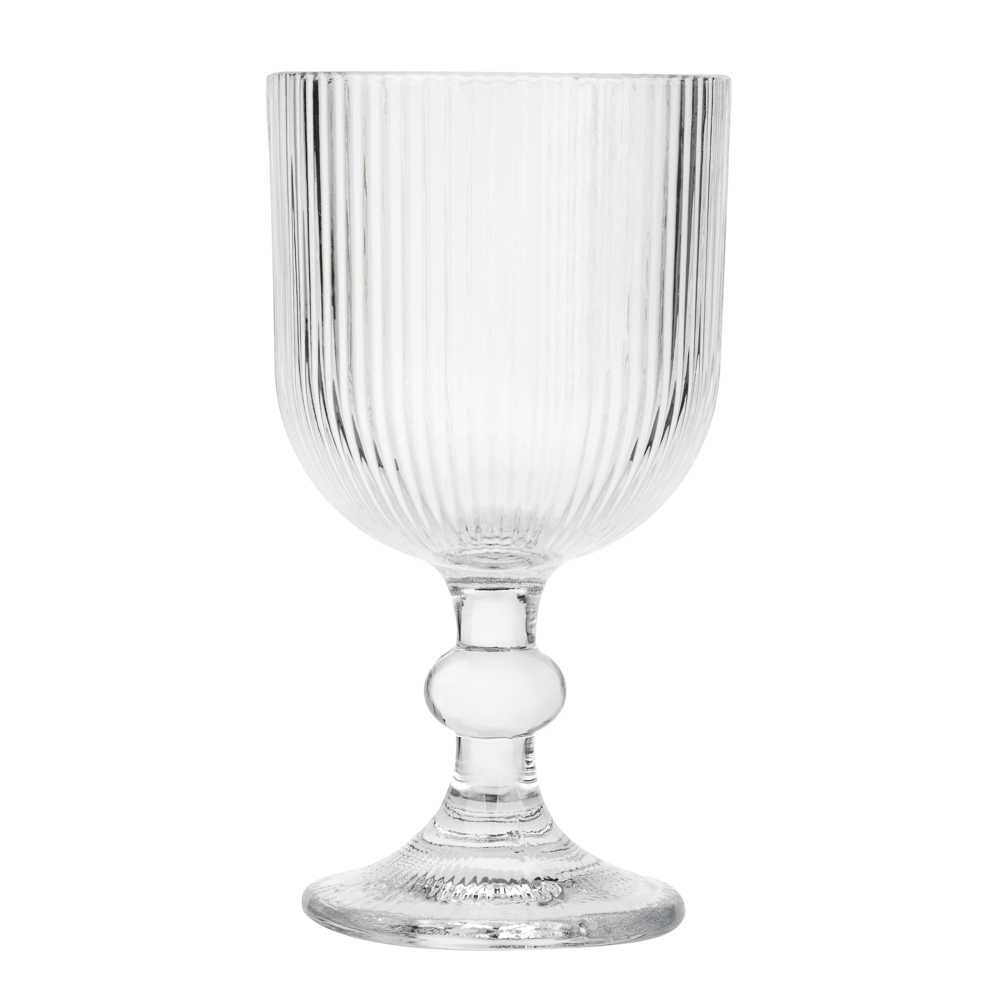 MILLIMI Бокал для вина Грея, 350 мл, стекло, прозрачный, рифленый, арт.№ 878-630