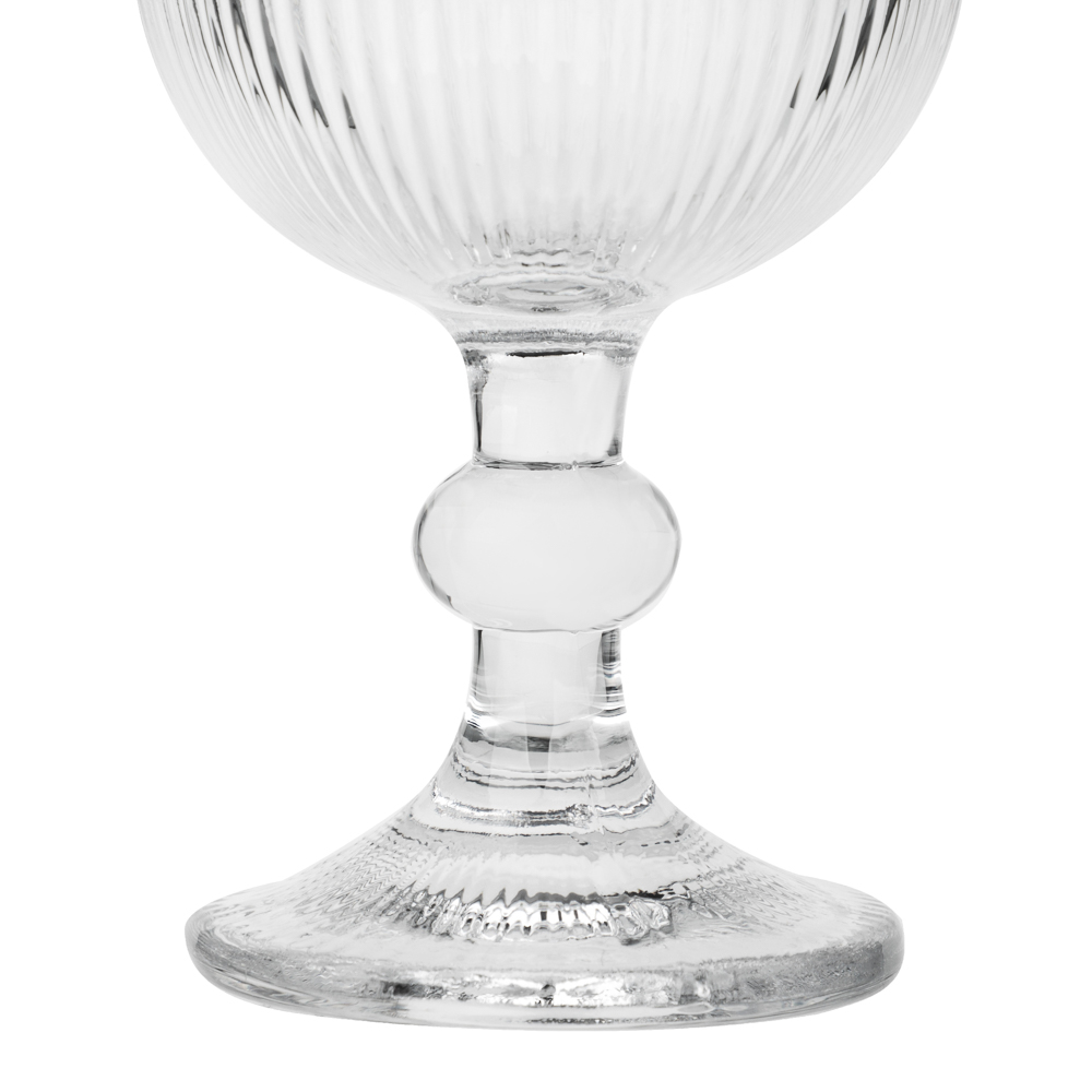 MILLIMI Бокал для вина Грея, 350 мл, стекло, прозрачный, рифленый, арт.№ 878-630