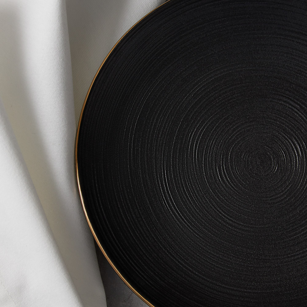 BY COLLECTION Black Line Тарелка обеденная, 21х2см, фарфор, арт.№ 816-426