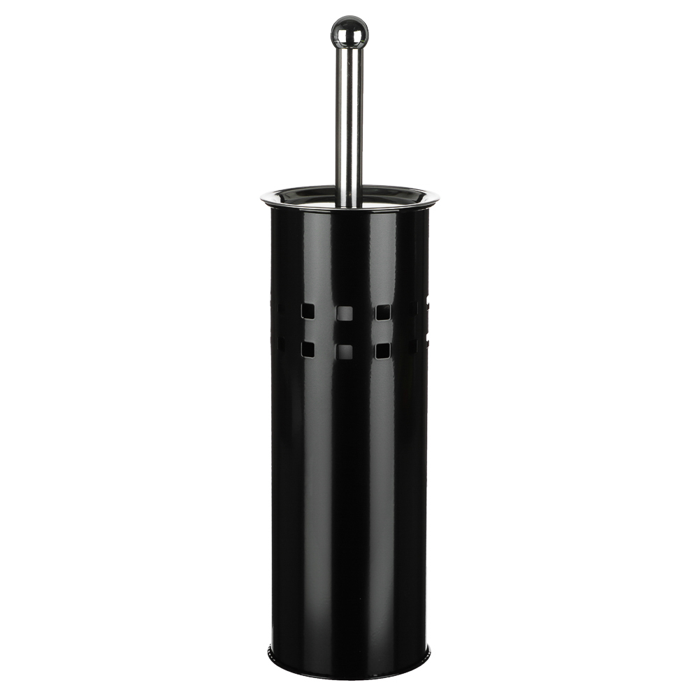 SonWelle Ёрш для туалета напольный, металл, черный, арт.№ 543-001