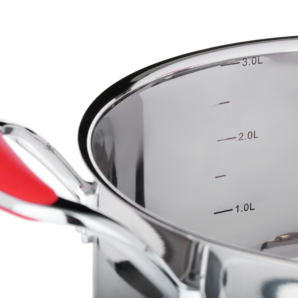 SATOSHI Венрай Кастрюля 20х11см 3,2л, со стекл. крышкой, индукция, нерж. сталь, арт.№ 822-160