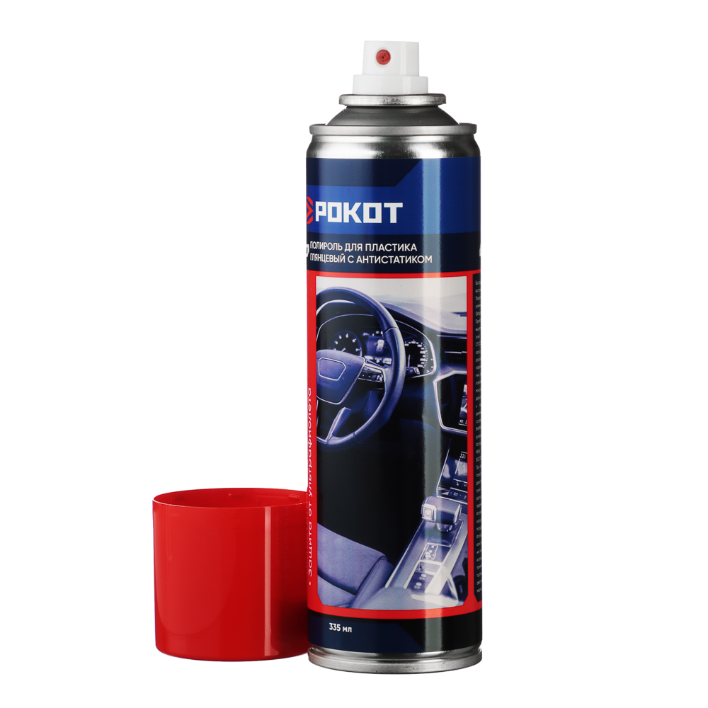 РОКОТ Полироль для пластика глянцевый с антистатиком, аэрозоль, 335 мл., арт.№ 727-188