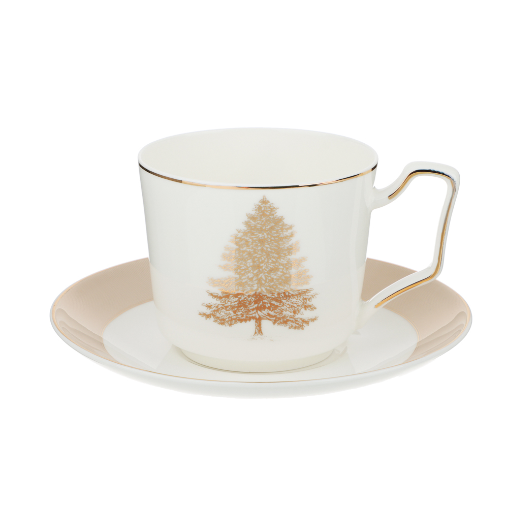 BY COLLECTION White Line Набор чайный два пр., 290мл, 15см, фарфор, подарочная упаковка, арт.2, арт.№ 820-817