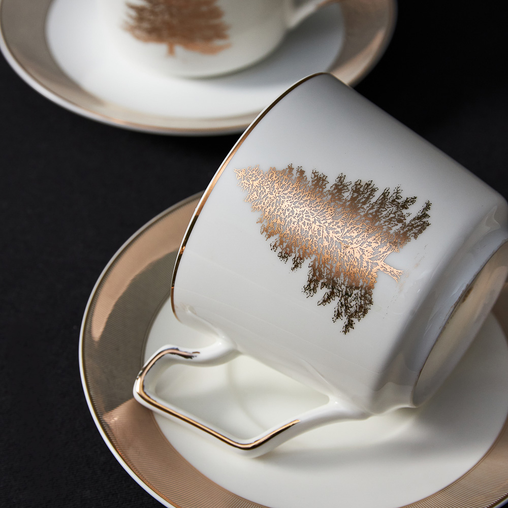 BY COLLECTION White Line Набор чайный два пр., 290мл, 15см, фарфор, подарочная упаковка, арт.2, арт.№ 820-817