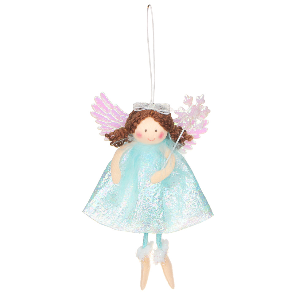 СНОУ БУМ Подвеска "Фея со снежинкой", 12см, полиэстер, 3 цвета, арт.№ 396-632