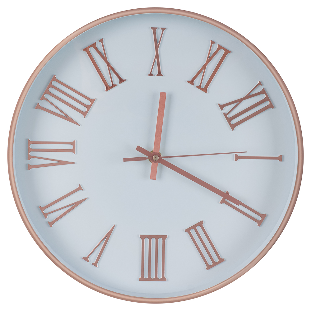 LADECOR CHRONO Часы настенные круглые, пластик, d30 см, 1xAA, оправа цвет золотой, арт.06-48, арт.№ 581-336