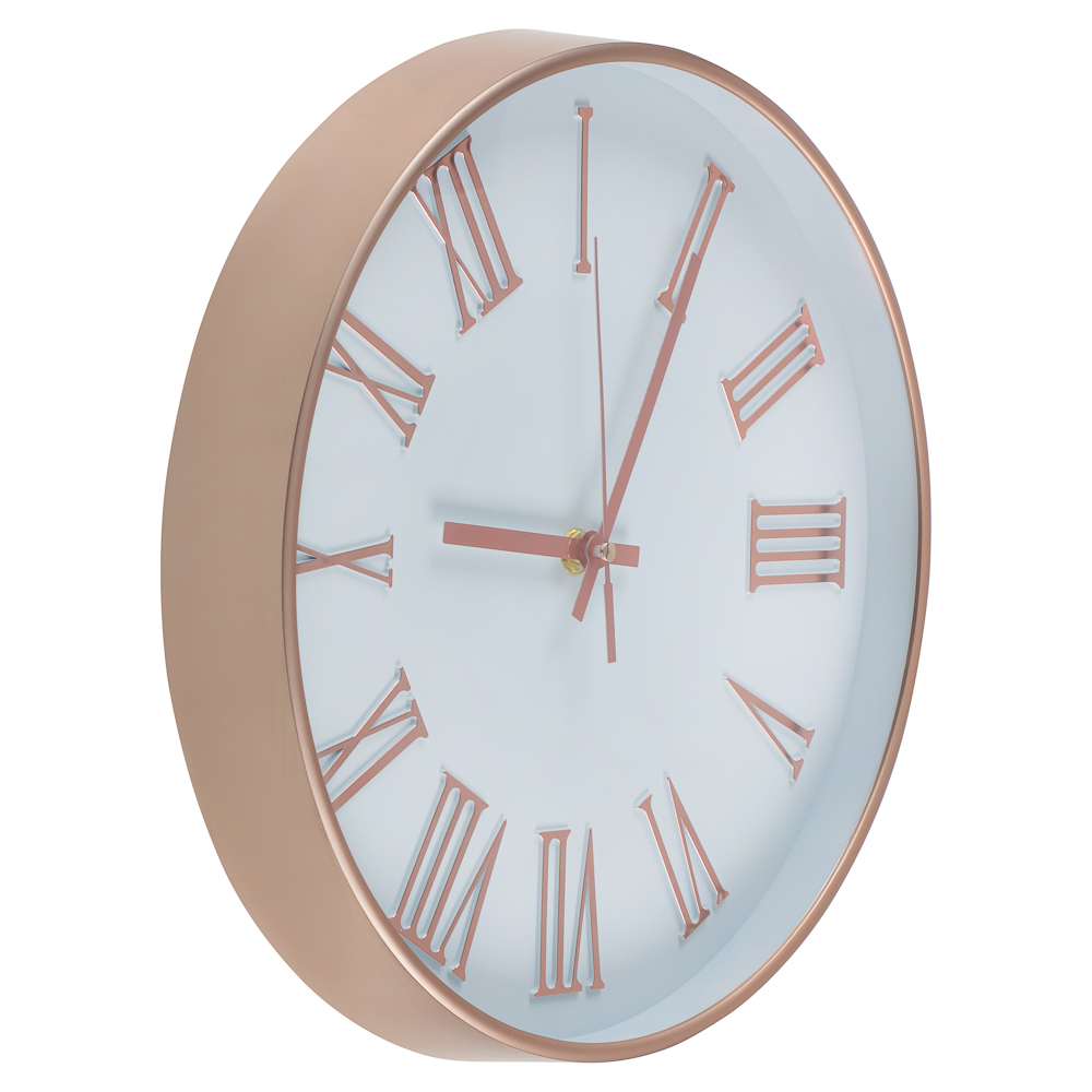 LADECOR CHRONO Часы настенные круглые, пластик, d30 см, 1xAA, оправа цвет золотой, арт.06-48, арт.№ 581-336