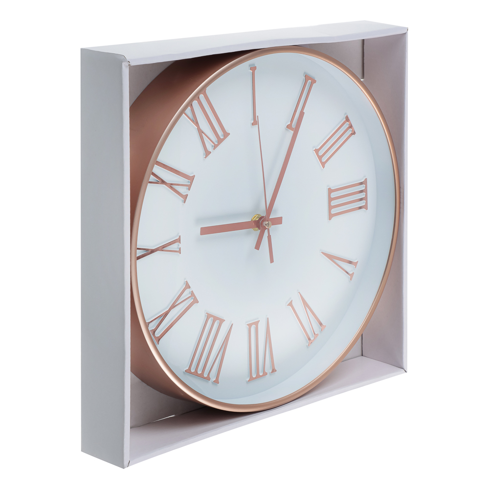 LADECOR CHRONO Часы настенные круглые, пластик, d30 см, 1xAA, оправа цвет золотой, арт.06-48, арт.№ 581-336