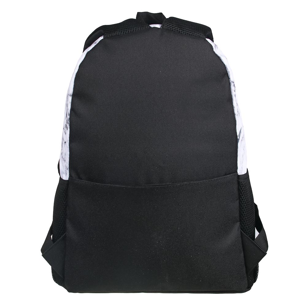 BY Рюкзак подростковый, 41x29x18см, "Смайлы и единороги", 1отд.,4карм., улучш.ПЭ, нашивки, брелок, арт.№ 254-497