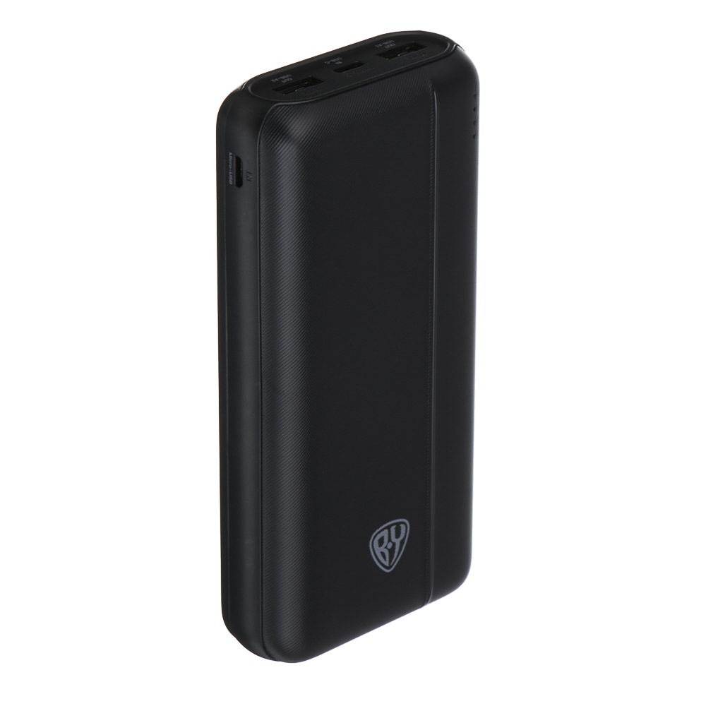 Аккумулятор мобильный BY Multivolt 20000мАч, 2xUSB-A, 1xUSB-C, 1xMicro-USB, 10W, пластик, чёрный, арт.№ 031-183