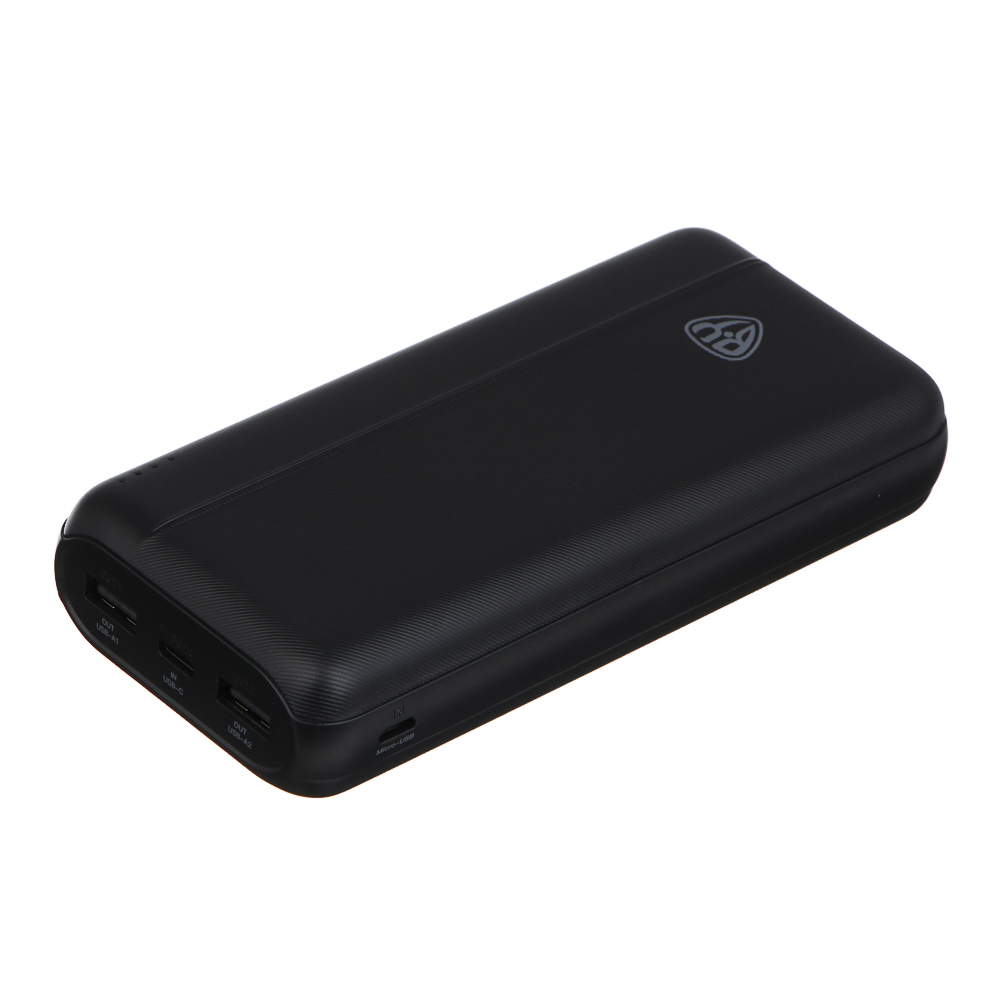 Аккумулятор мобильный BY Multivolt 20000мАч, 2xUSB-A, 1xUSB-C, 1xMicro-USB, 10W, пластик, чёрный, арт.№ 031-183
