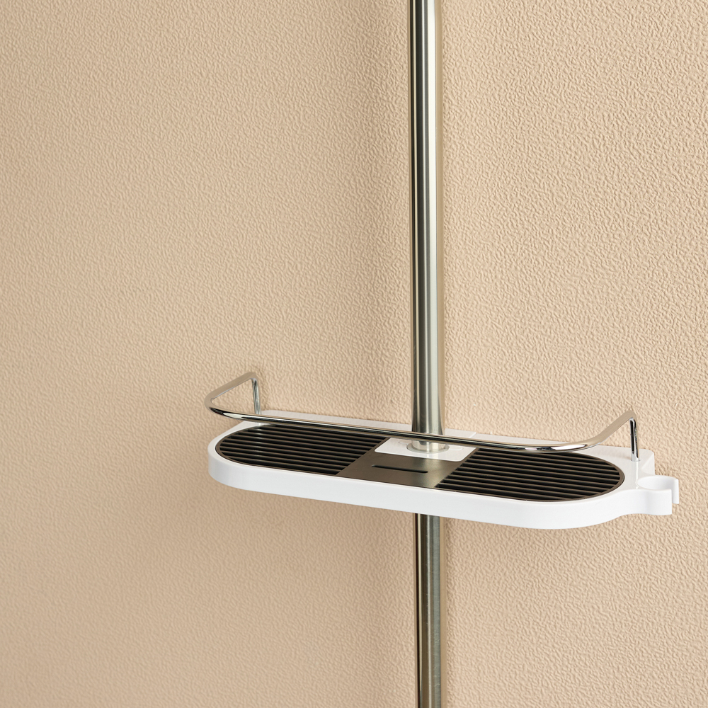 VETTA Полка на душевую стойку с держателем душа, 305*125*55мм, универсал.диаметр, арт.№ 463-067