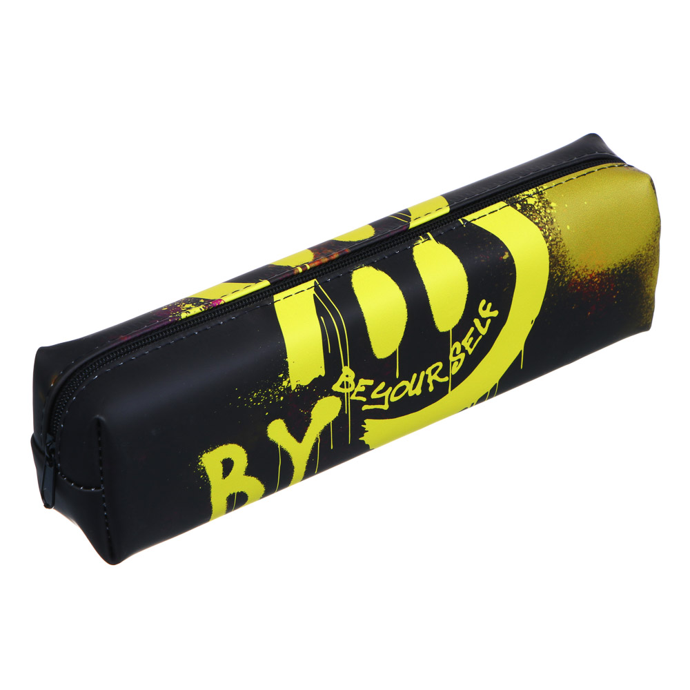 BY СМАЙЛ Пенал прямоугольный, 20,5Х6Х4см, искусственная кожа с печатью, ПВХ бокс, арт.№ 238-380