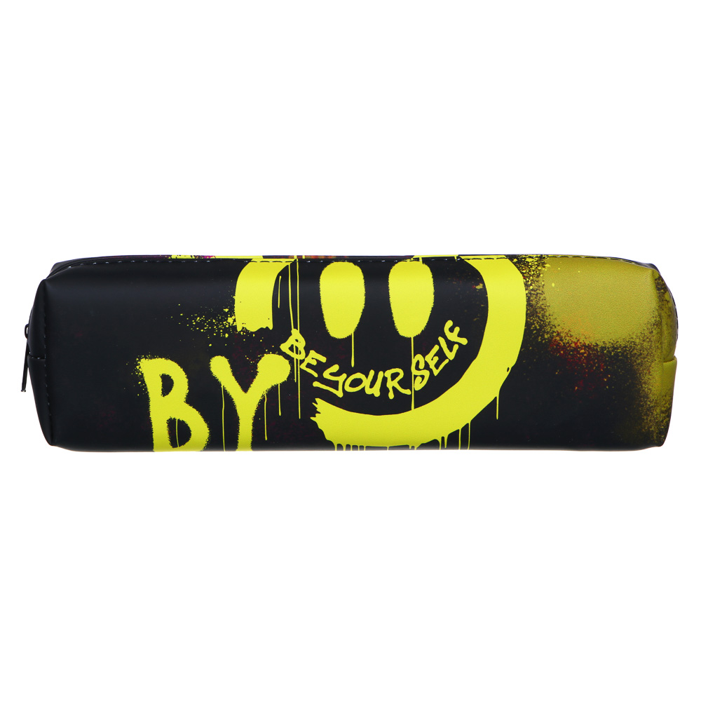 BY СМАЙЛ Пенал прямоугольный, 20,5Х6Х4см, искусственная кожа с печатью, ПВХ бокс, арт.№ 238-380