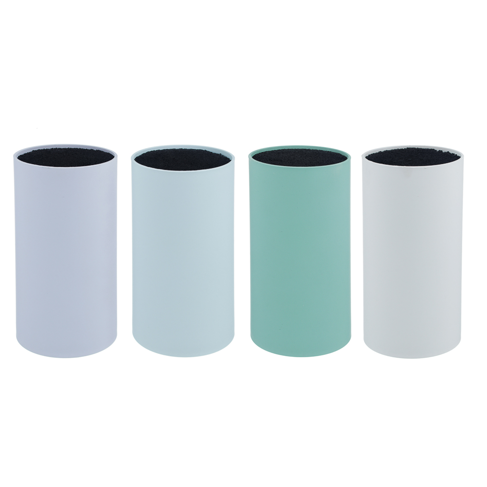 SATOSHI Подставка для ножей с полипропиленовыми разделителями, 11х22см, круглая, 4 цвета, арт.№ 838-027