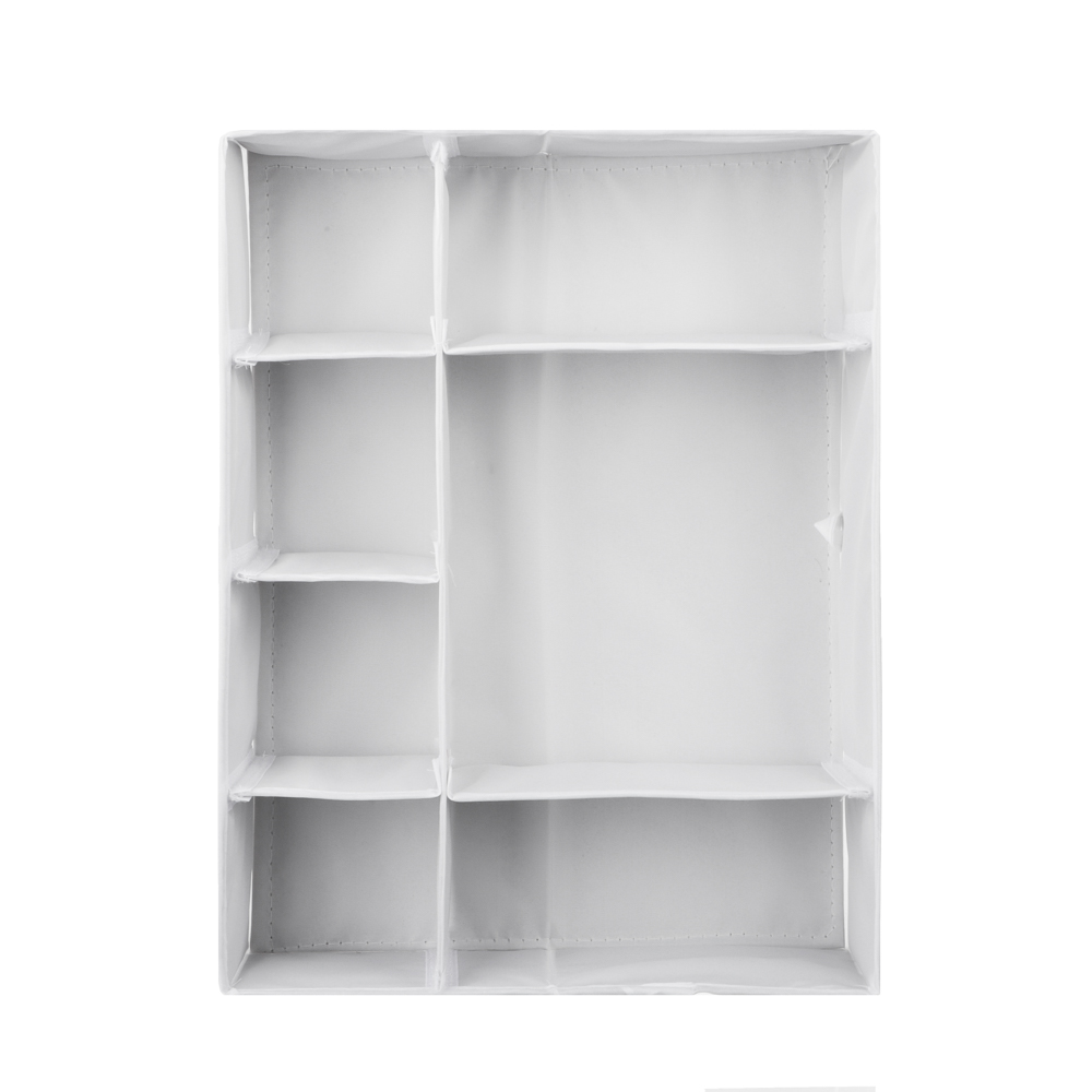 BY Швеция Органайзер с ручками, 7 отд., 40х30х10см, полиэстер, белый, арт.№ 457-720