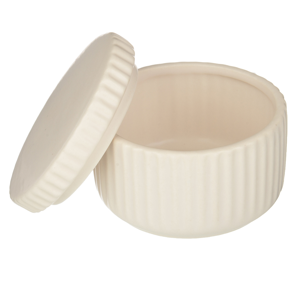 VETTA Контейнер для ватных дисков/палочек "Вертикаль", керамика, 3 цвета, арт.№ 463-974