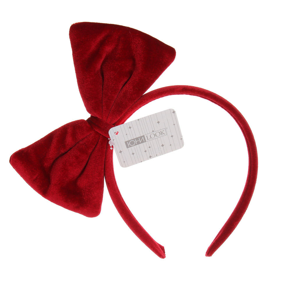 ЮНИLOOK Ободок для волос 1,5см, пластик, полиэстер, 3 цвета, ACS-141нг, арт.№ 323-047