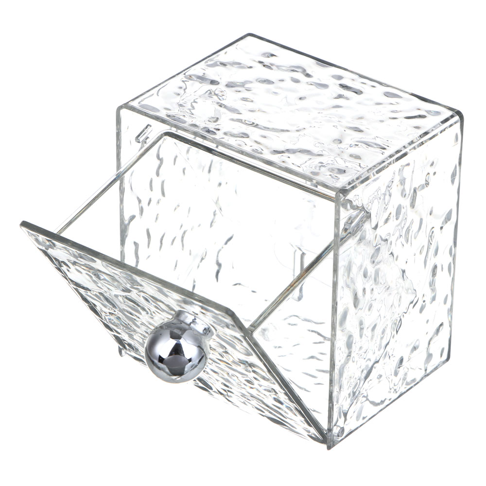 ЮНИLOOK Полка косметическая настенная, 9х8,5х6,5см, PS, прозрачный, ВЗ24-39, арт.№ 357-324