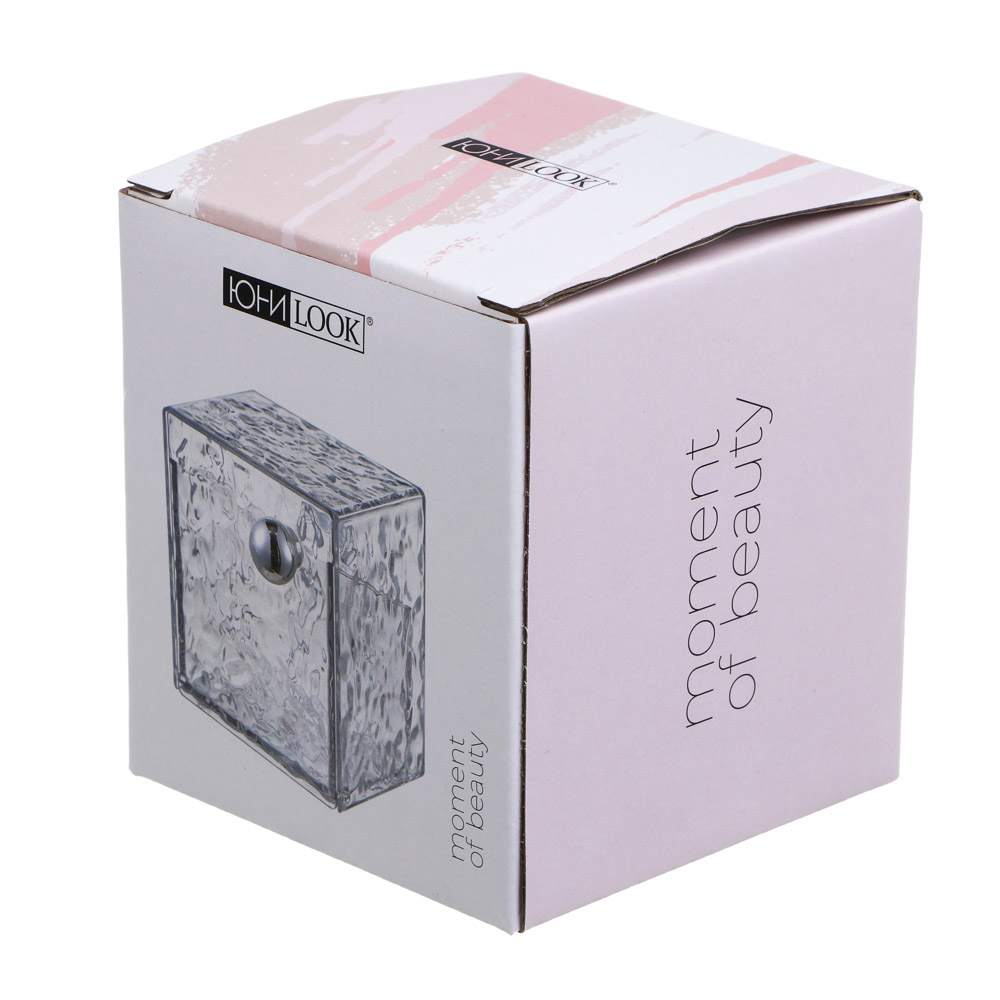 ЮНИLOOK Полка косметическая настенная, 9х8,5х6,5см, PS, прозрачный, ВЗ24-39, арт.№ 357-324