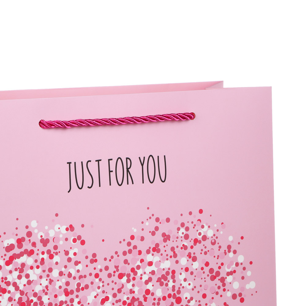 Пакет подарочный бумажный тм LADECOR L 26x32x10 см, "Сердце" арт 1, 4 дизайна, арт.№ 507-461