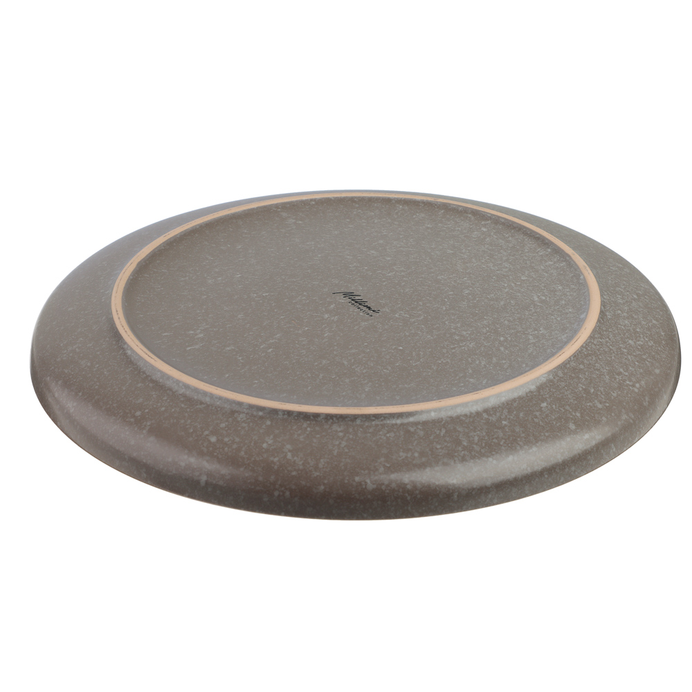 MILLIMI Набор столовой посуды 16 предметов (тарелка 26 см - 4 шт., тарелка 20 см - 4 шт., салатник 14 см - 4 шт., кружка 340 мл - 4 шт.) керамика, серый, арт.№ 824-174