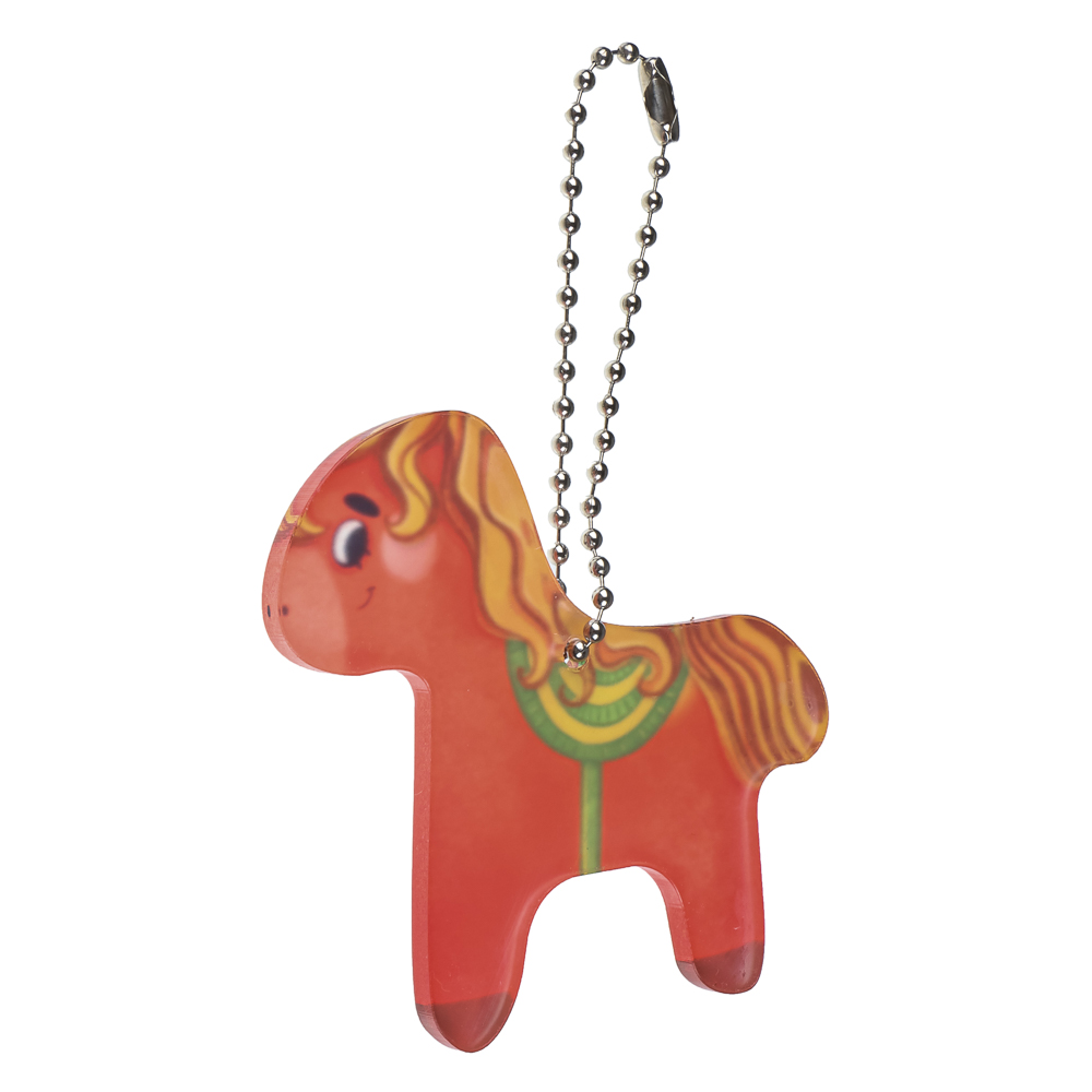 Брелок Лошадка, 7 см, акрил 3 мм, печать УФ, 4 дизайна, арт.№ 705-509