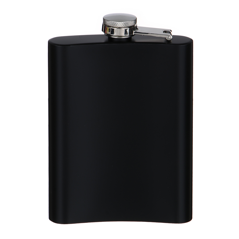 Фляжка, 210 мл, нерж.сталь, цвет черный, арт.№ 531-027