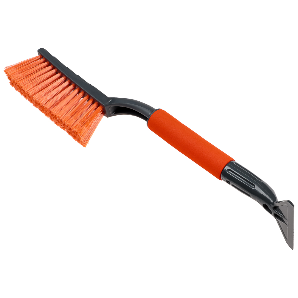 ЕРМАК Щетка для уборки снега с распушенной щетиной+скребок, 45.5см, арт.№ 775-134