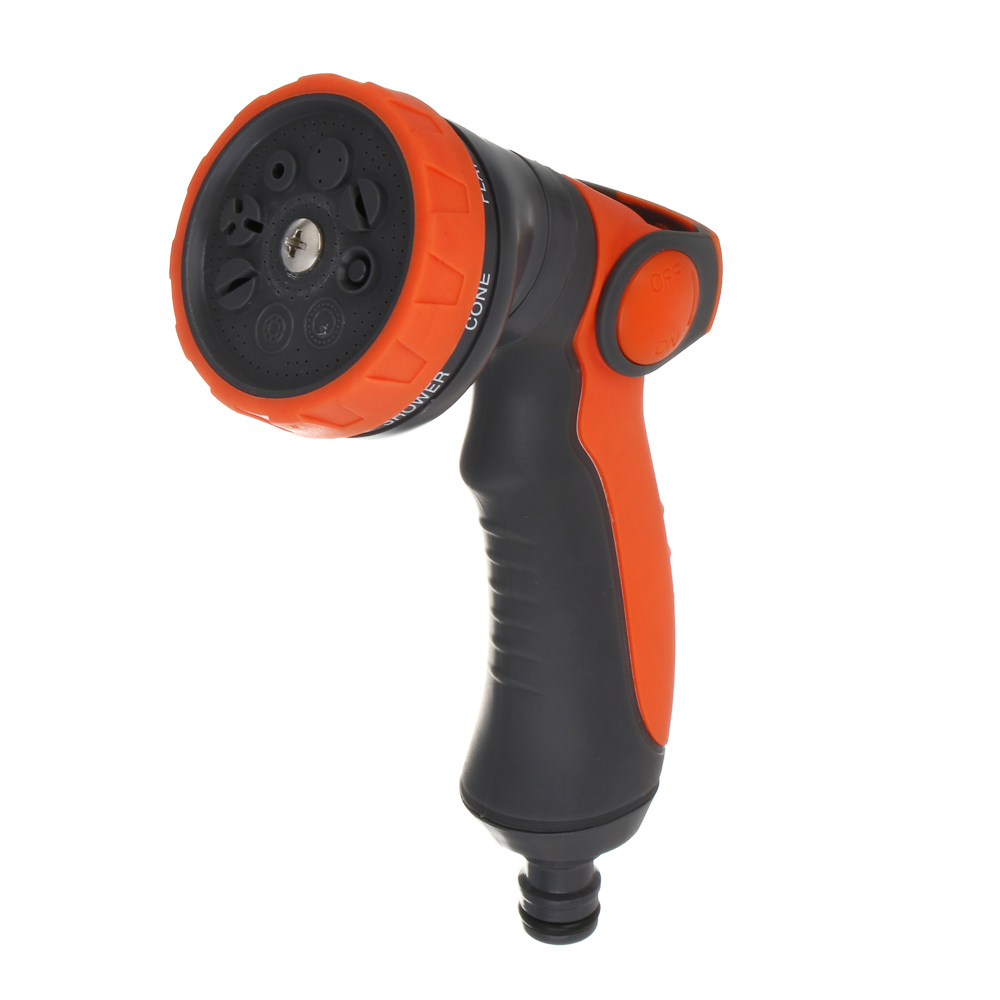 INBLOOM Пистолет садовый для полива, 8 режимов, регулятор напора, ABS, TPR, арт.№ 161-017