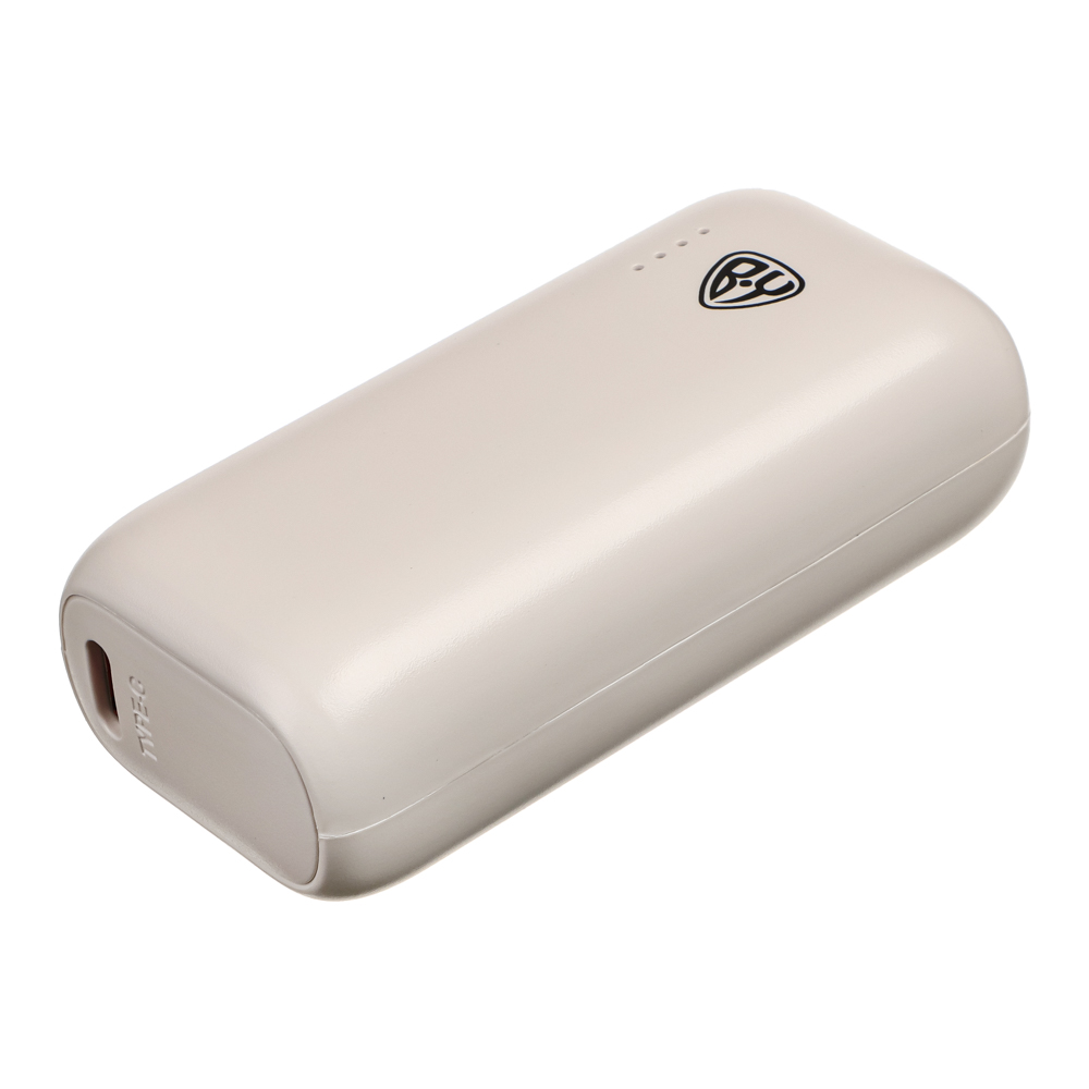Аккумулятор мобильный BY Мини 5000мАч, USB/Type-C, Быстрая зарядка QC3.0+PD, 5A, белый, арт.№ 031-063