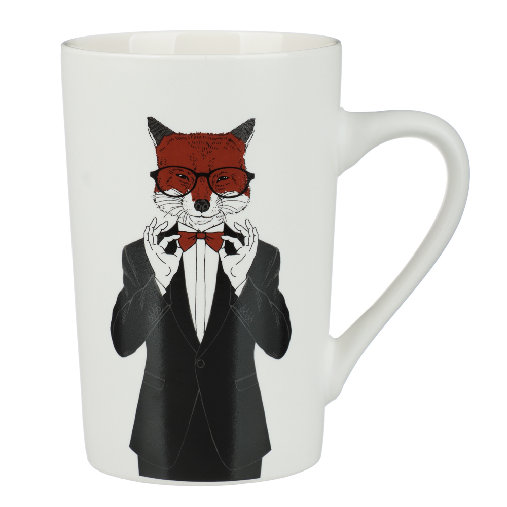 Кружка тм MILLIMI Джентльмены, 380мл, фарфор, 4 дизайна, арт.№ 806-356