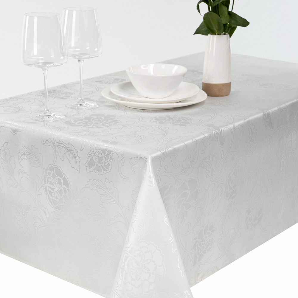 PROVANCE Basic Нэви Скатерть текстильная жаккард, 140х180см, белый, арт.№ 435-169